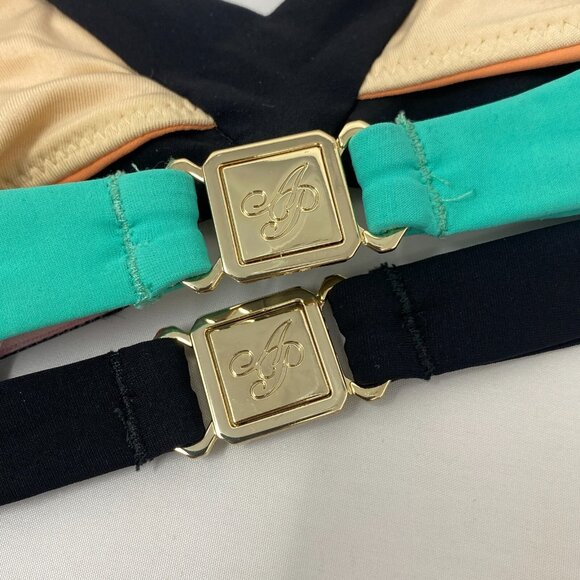 Agent Provocateur Mazzy Peach Black Bikini Set NWT - Picture 9 of 12